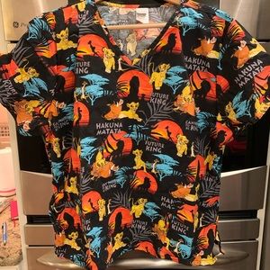 lion king scrub top